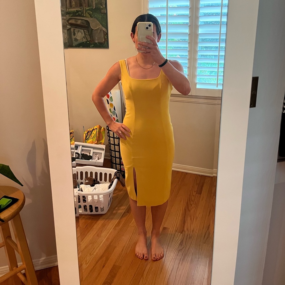 Bardot yellow dress